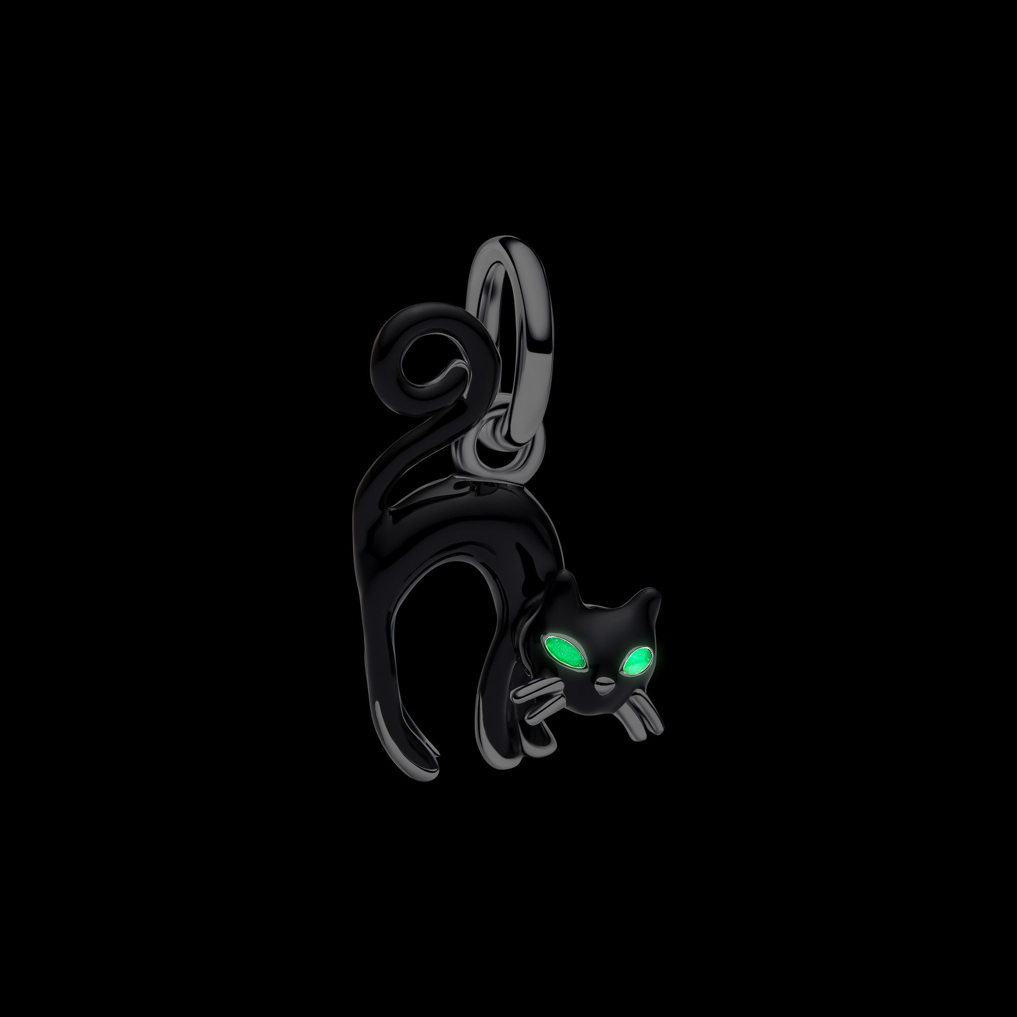 Black Cat Dangle Charm