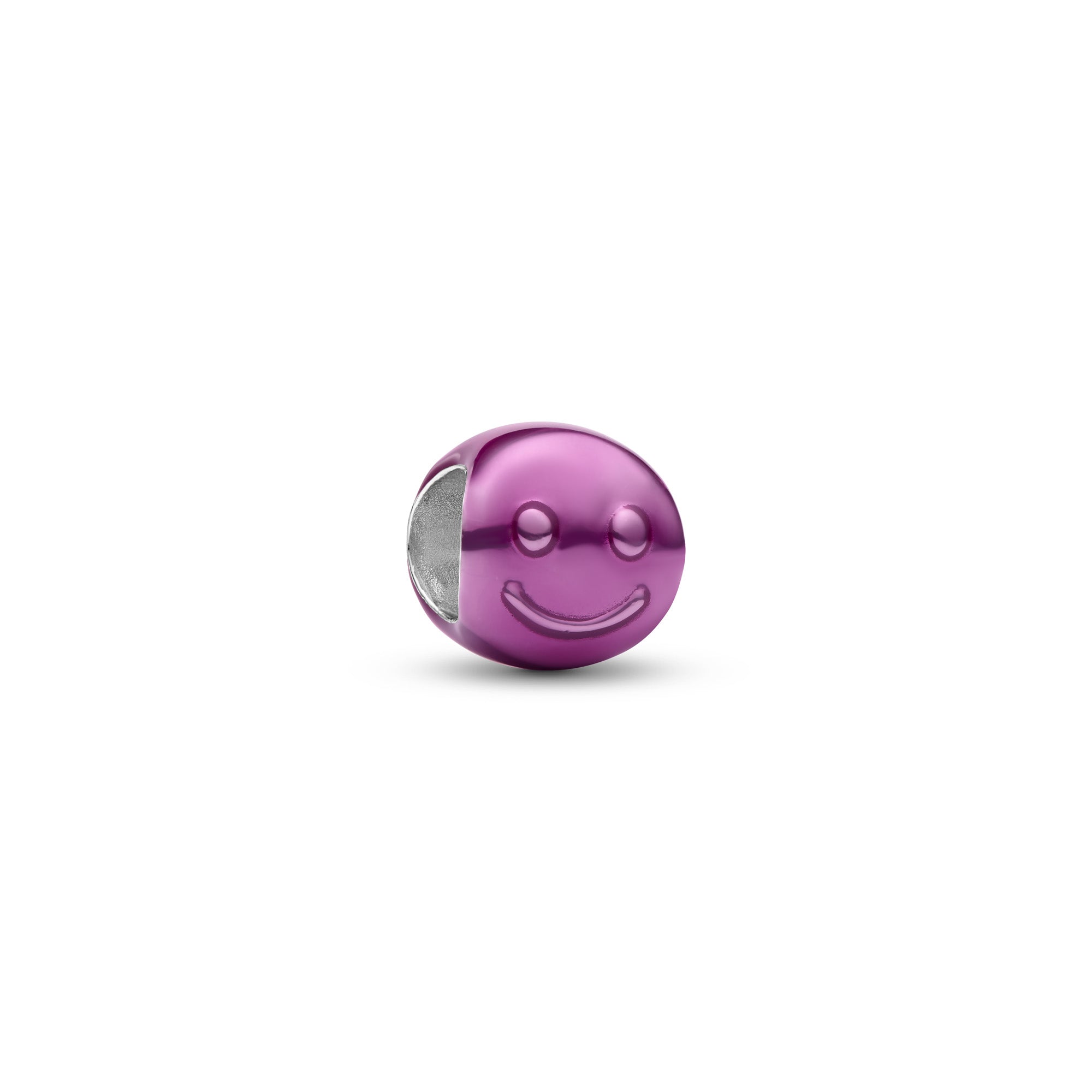 Pink Happy Face Mini Charm