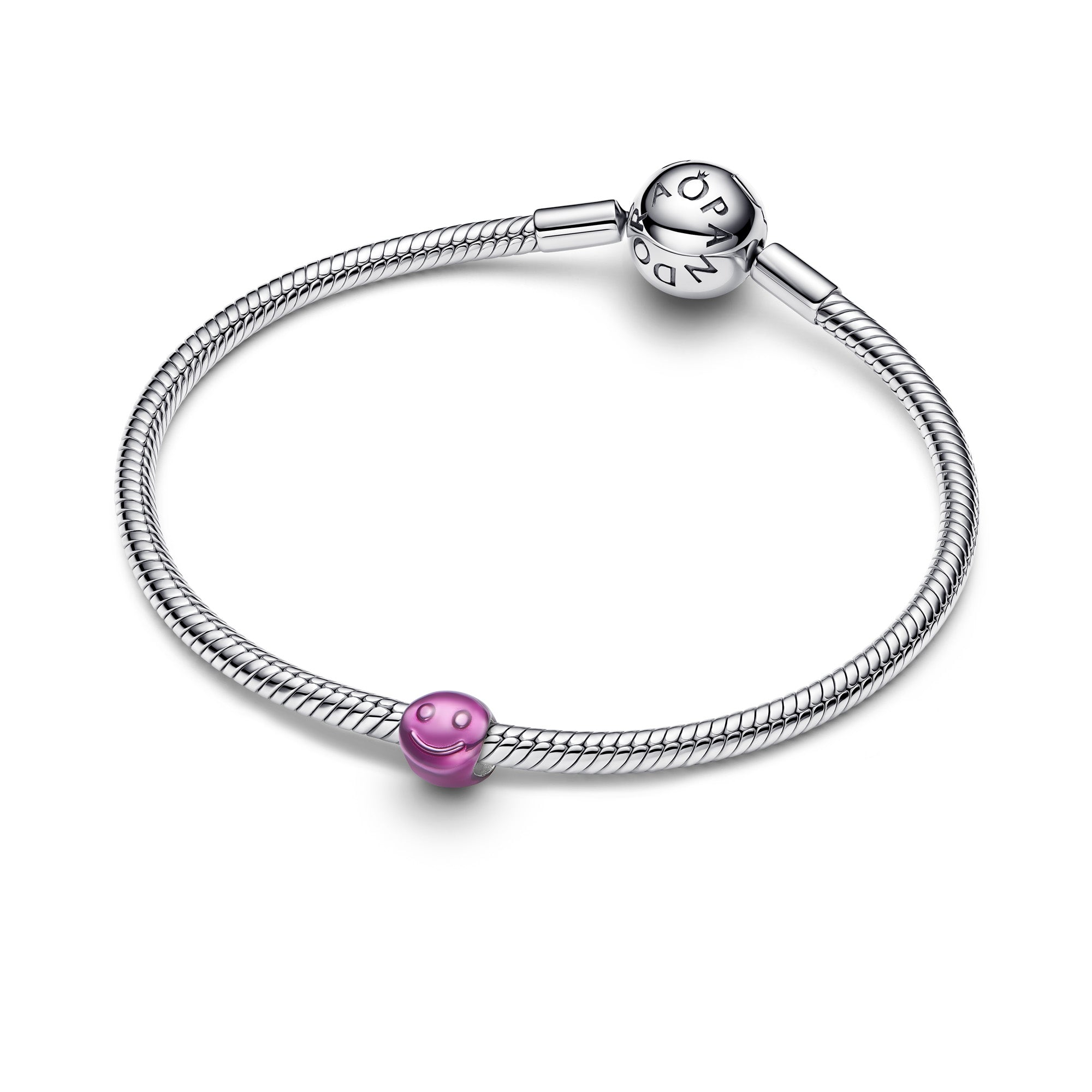 Pink Happy Face Mini Charm