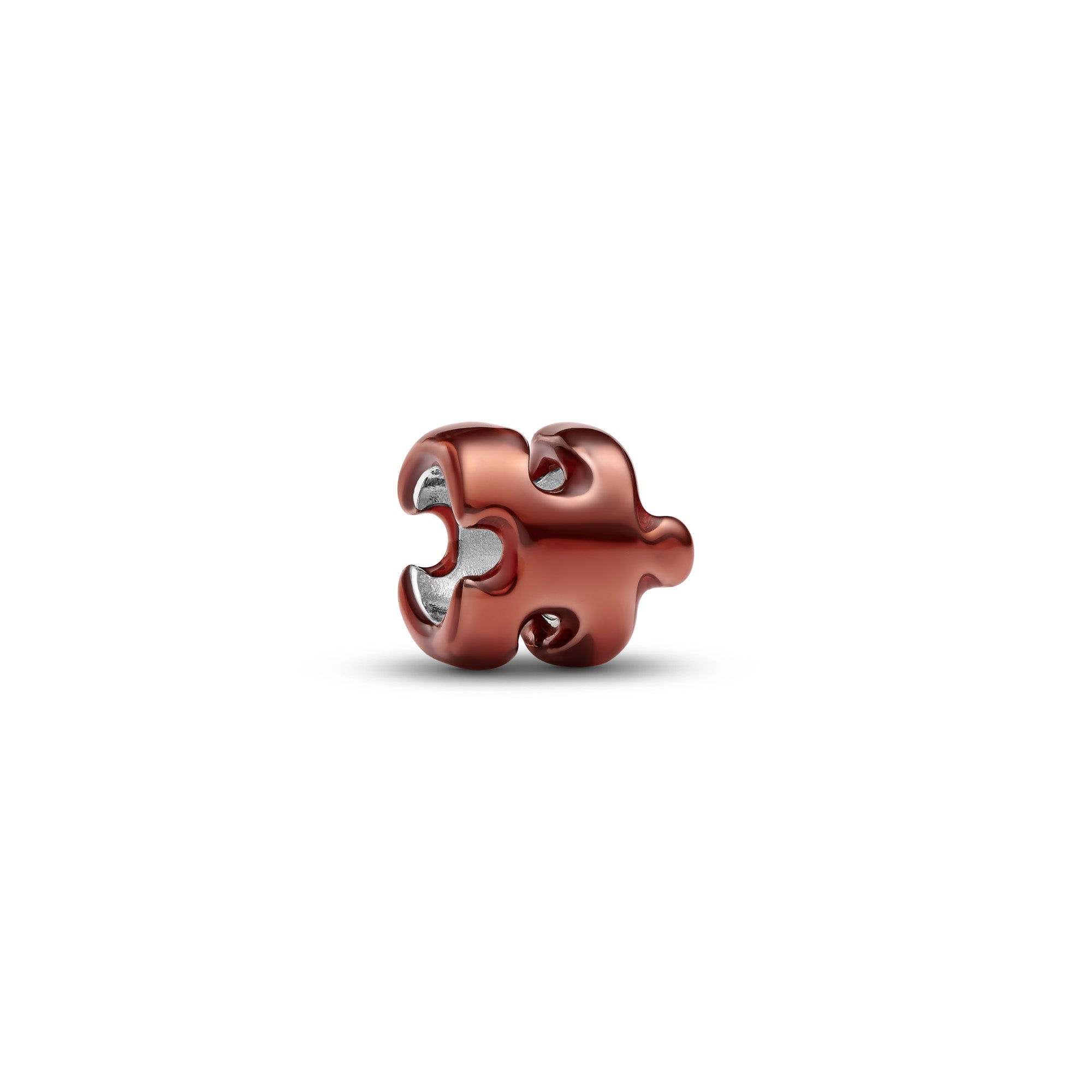 Orange Puzzle Piece Mini Charm