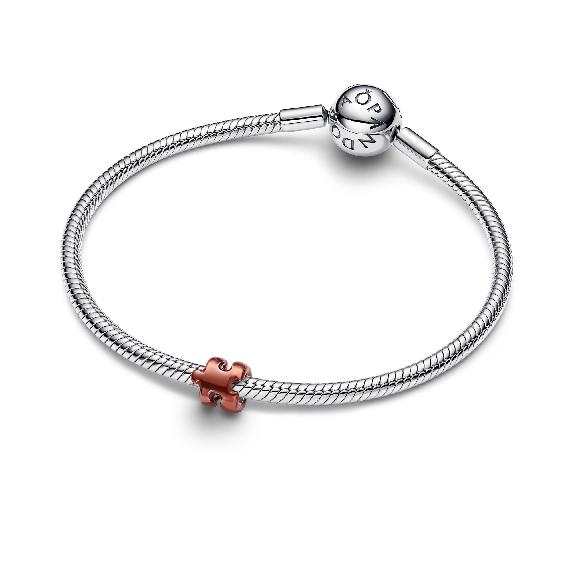 Orange Puzzle Piece Mini Charm