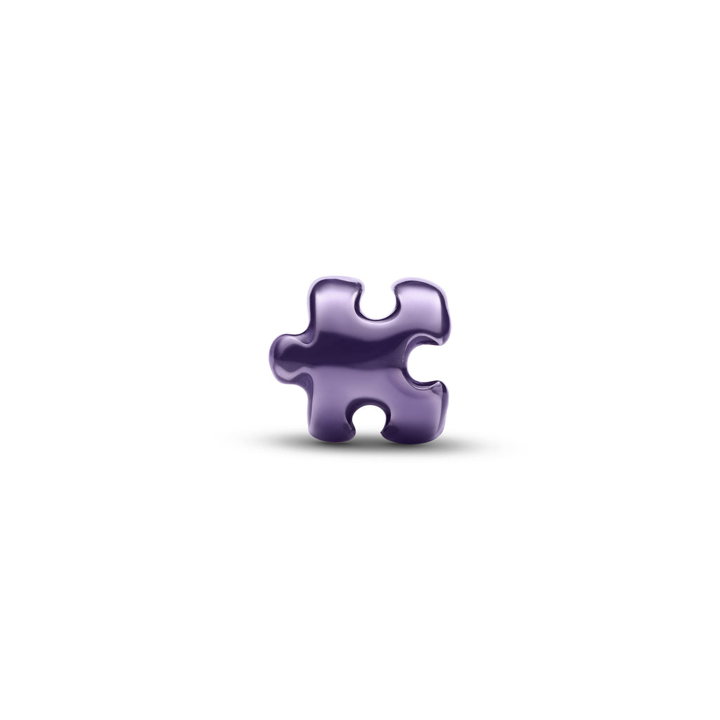 Purple Puzzle Piece Mini Charm