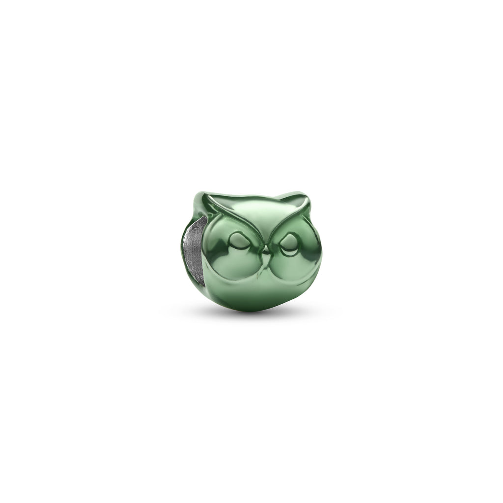 Green Owl Mini Charm