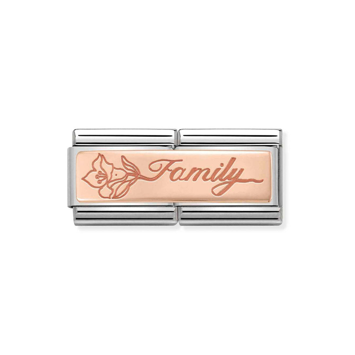 Charm, Composable Double Link, Family with Flower