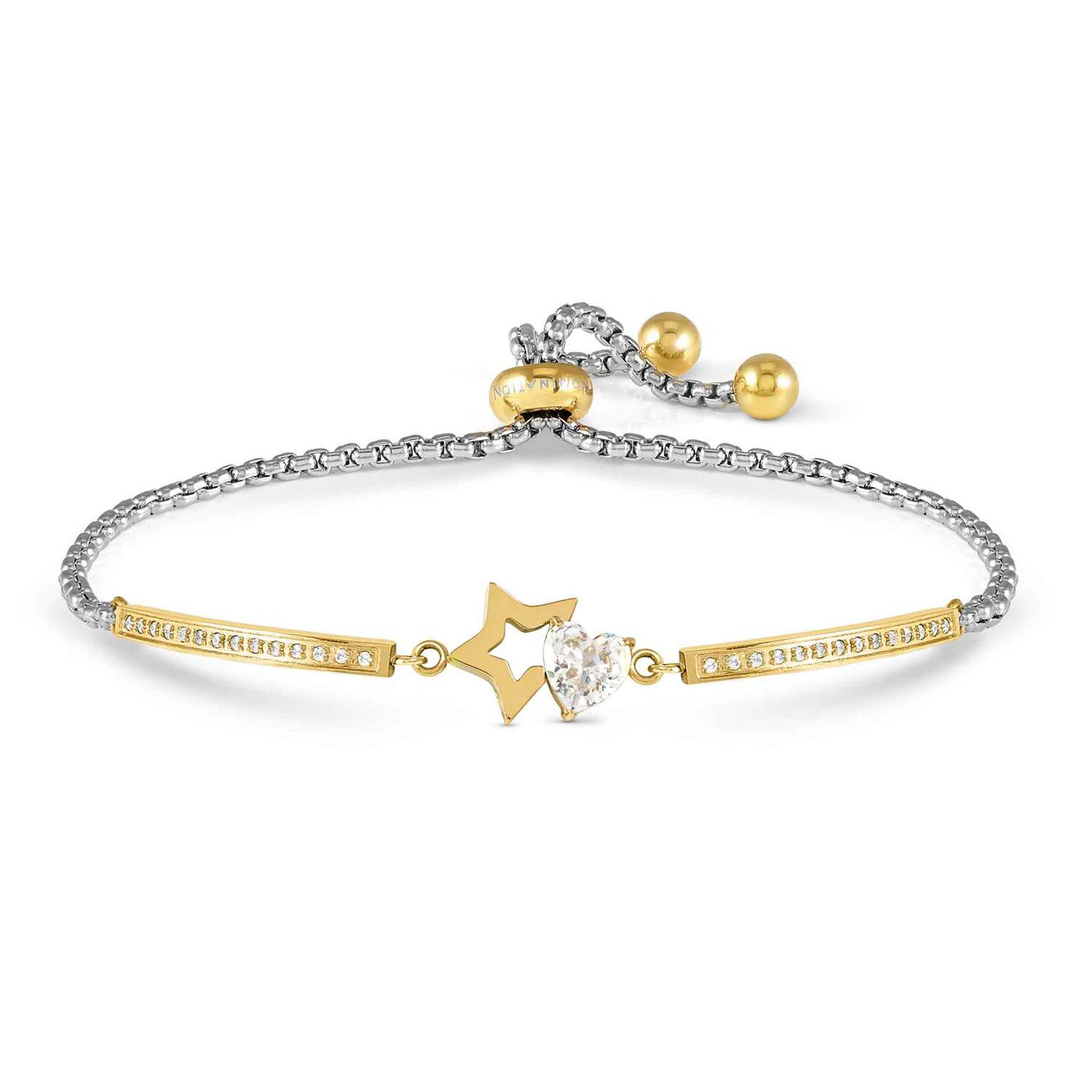 MILLELUCI ed. REFINED in stainless steel and cubic zirconia (RICH GOLD) Star
