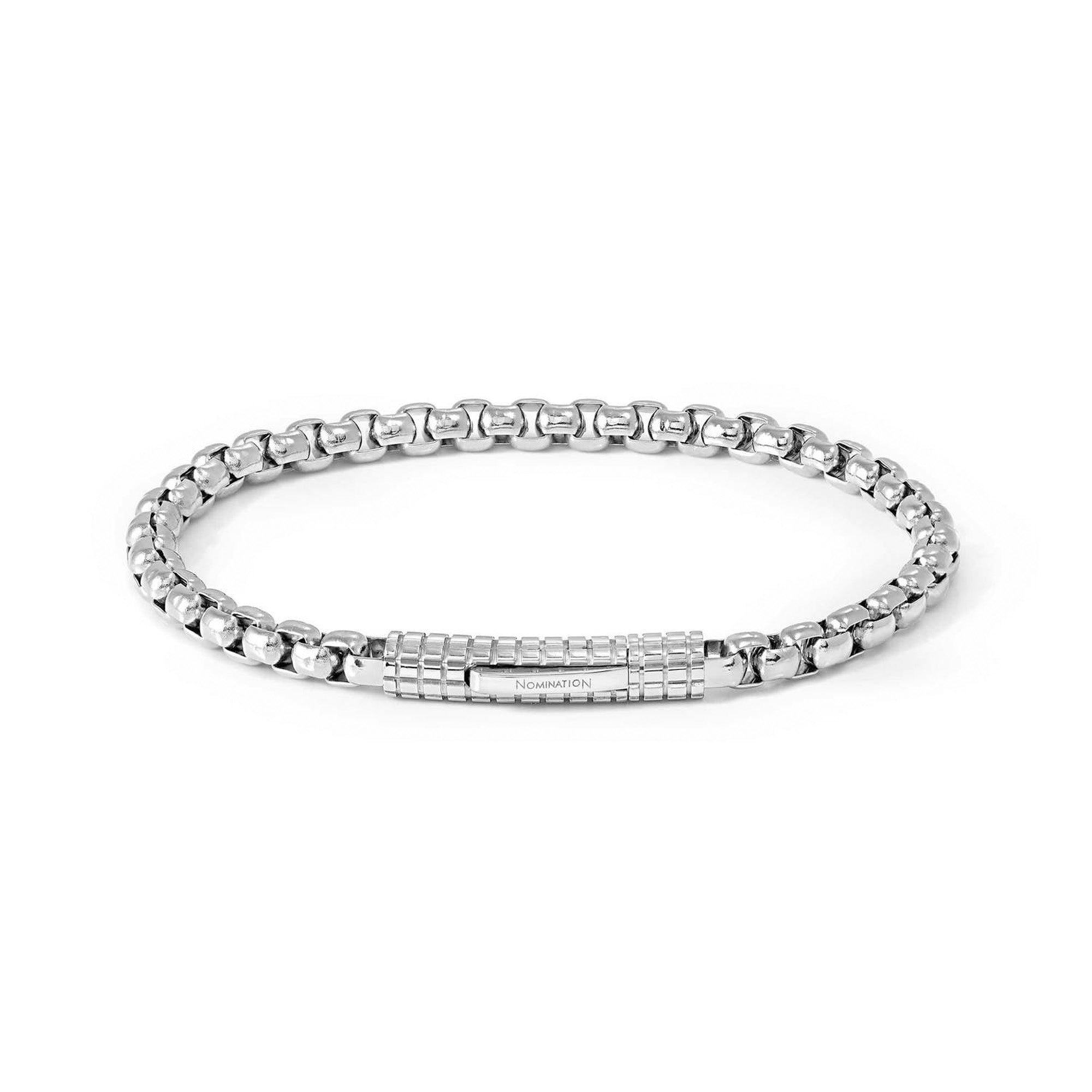 MANVISION ed. STONES bracelet (H 5 mm) in steel Large