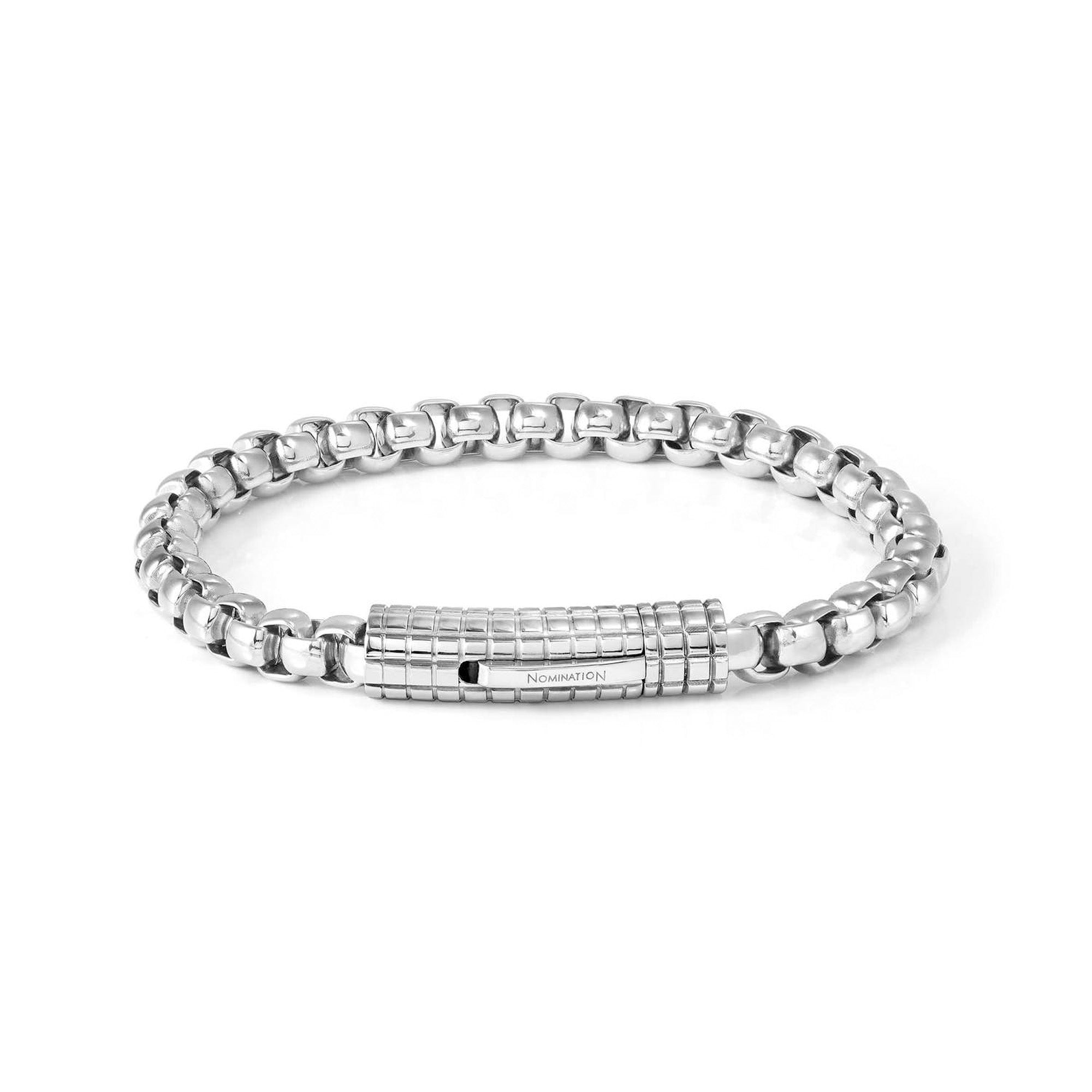 MANVISION ed. STONES bracelet (H 6 mm) in steel Small