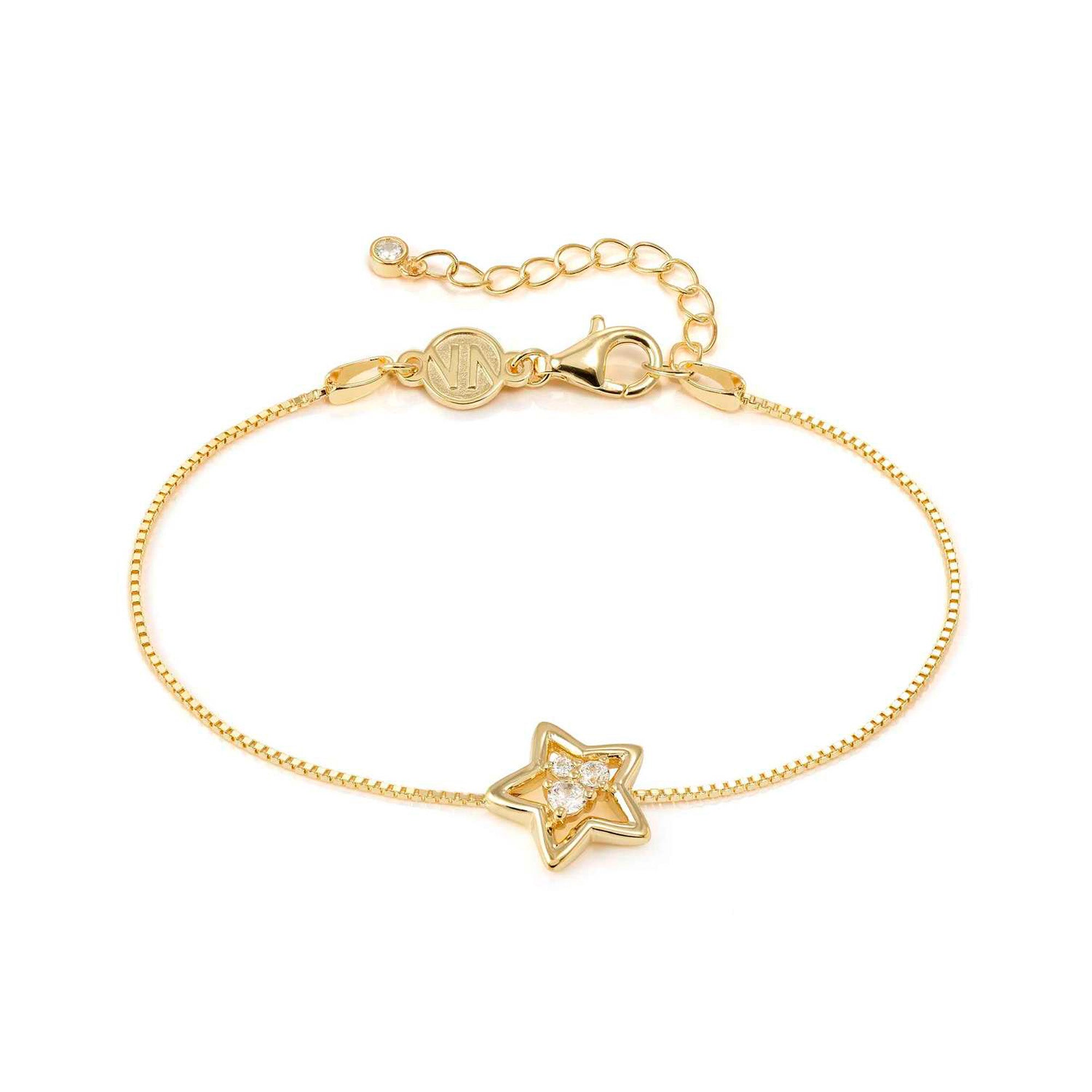 DREAMS BEATS bracelet in 925 sterling silver and cubic zirconia Gold Star