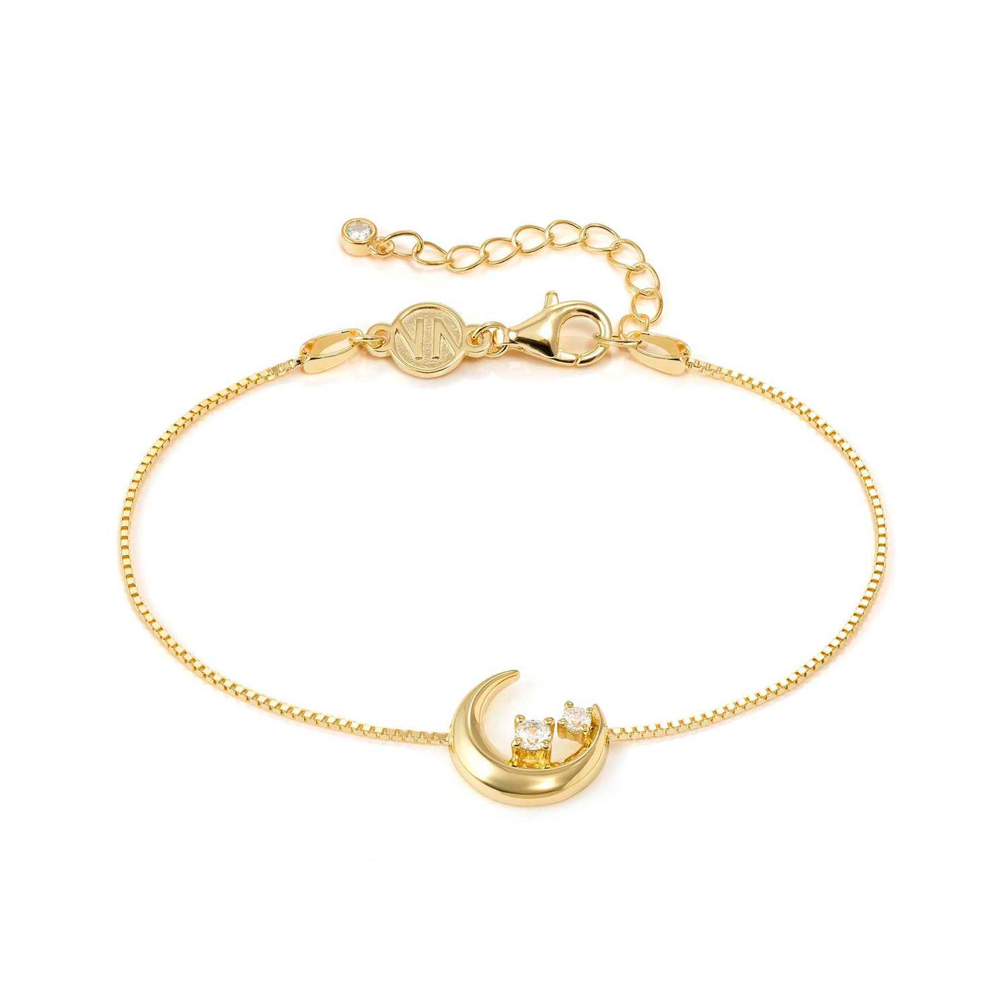 DREAMS BEATS bracelet in 925 sterling silver and cubic zirconia Gold Moon