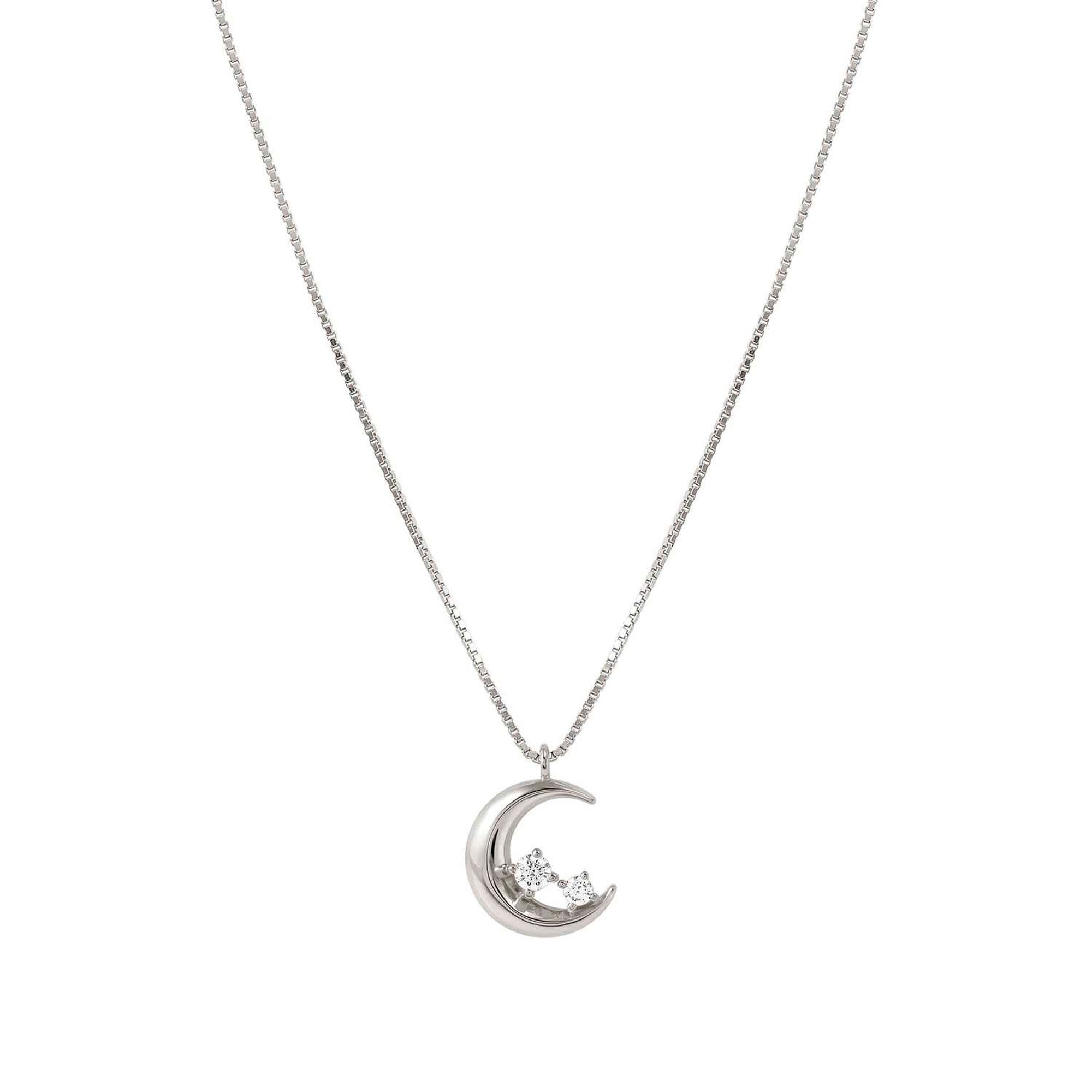 DREAMS BEATS necklace in 925 sterling silver and cubic zirconia Moon