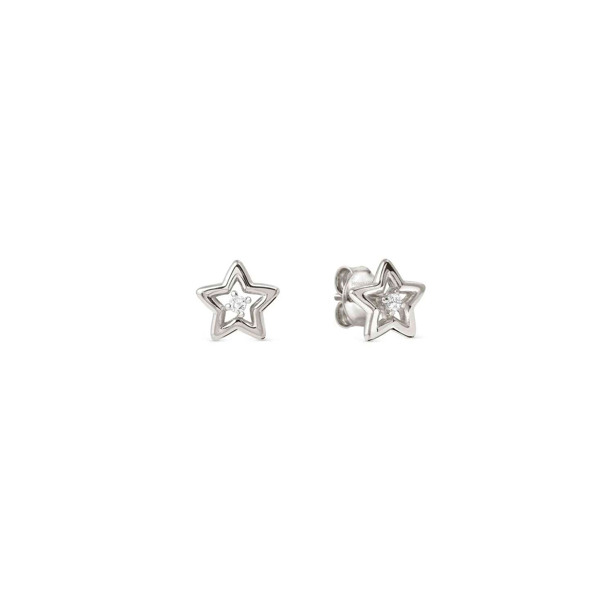 DREAMS BEATS earrings in 925 sterling silver and cubic zirconia Star