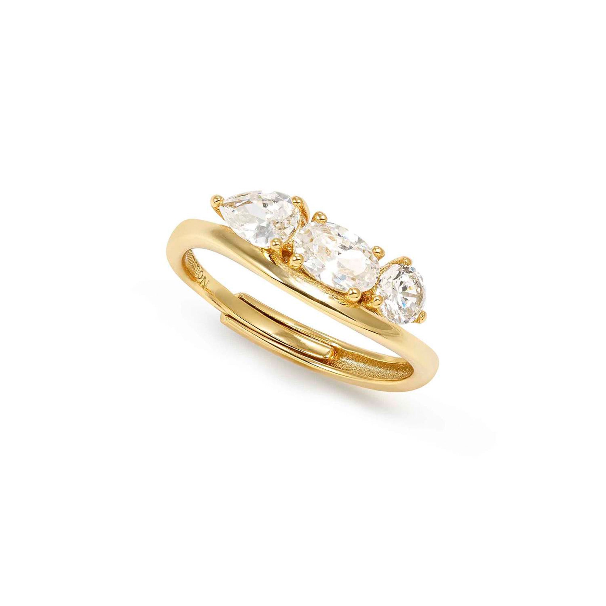 My Rebel Art Ring with 3 CZ