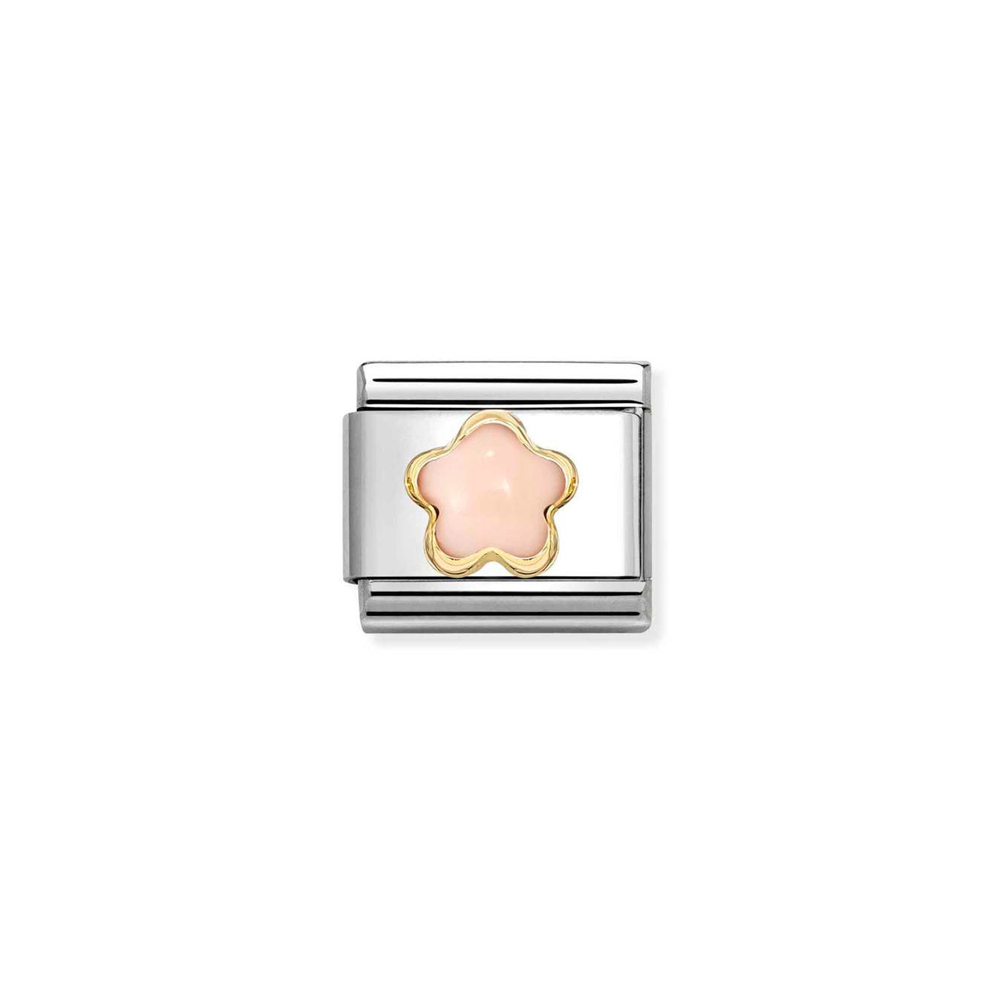 Charm, Composable Classic Link, Pink Coral Flower