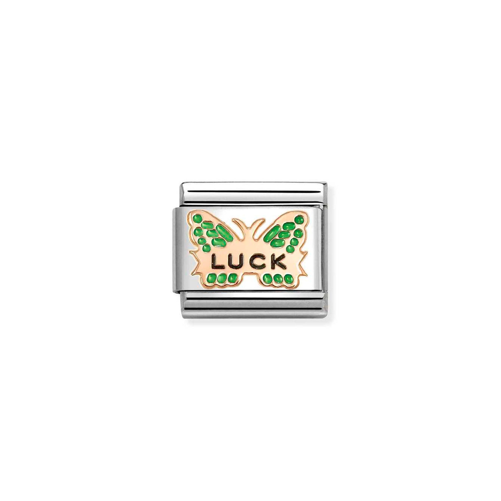 Charm, Composable Classic Link, Green Butterfly, LUCK