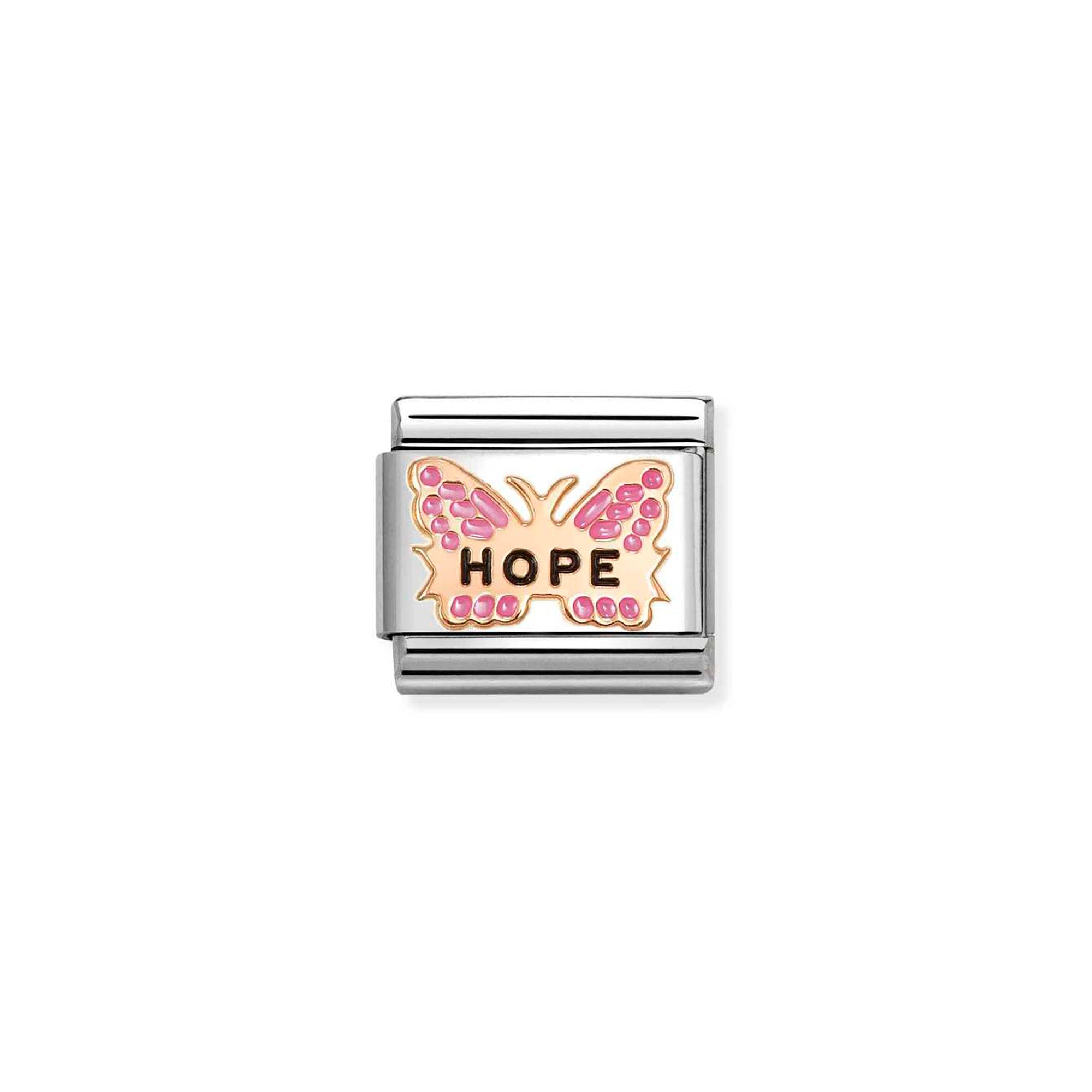 Charm, Composable Classic Link, Fucsia Butterfly, HOPE