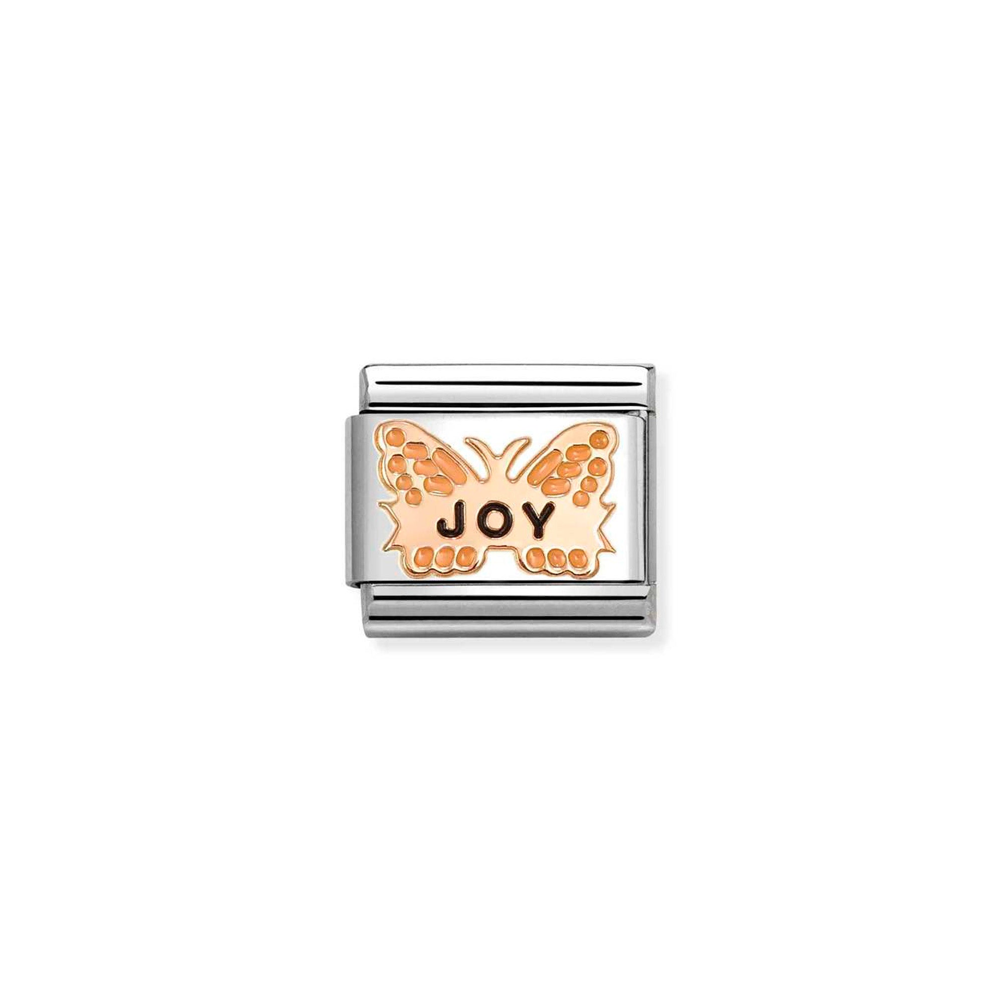 Charm, Composable Classic Link, Orange Butterfly, JOY