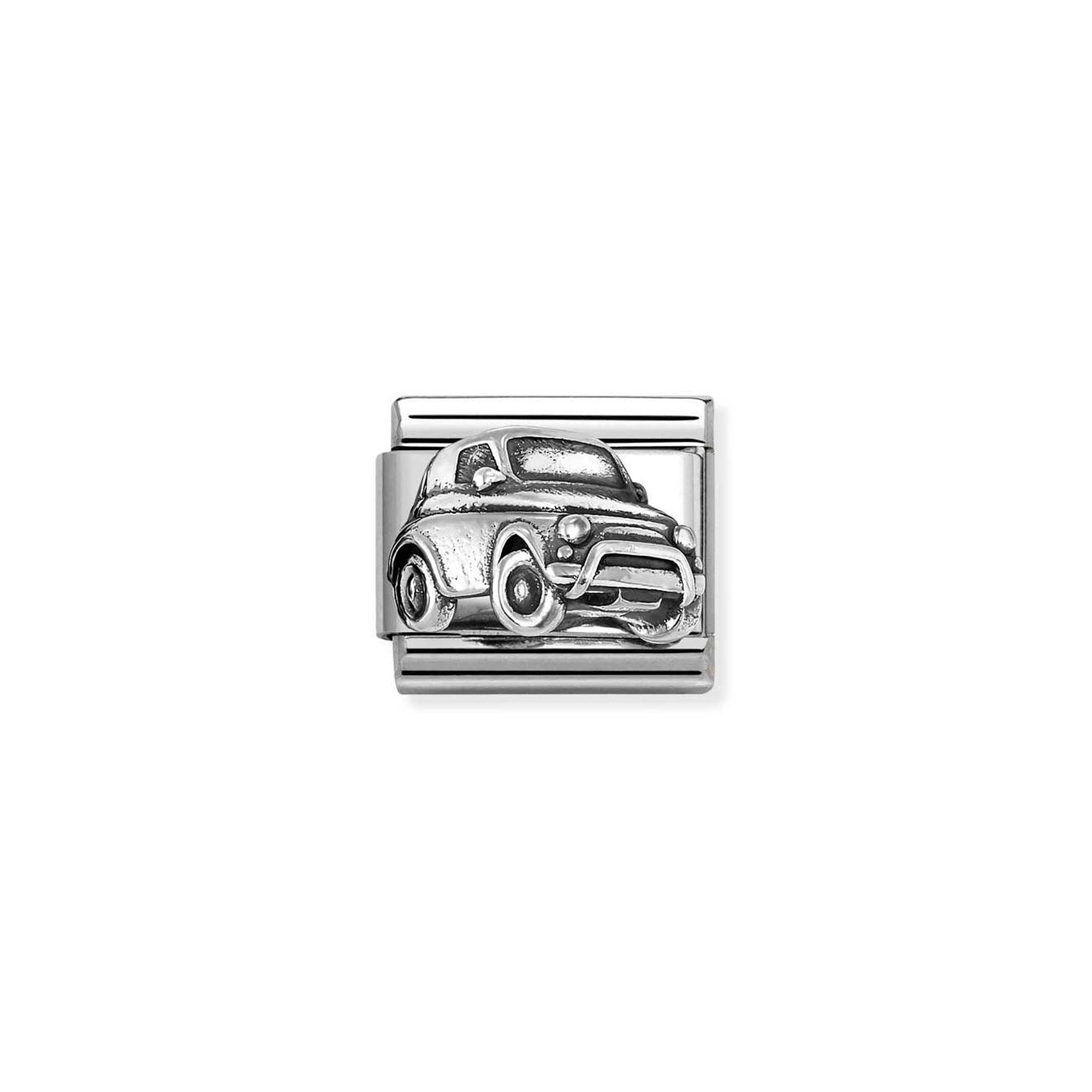 Charm, Composable Classic Link, Silver Vintage Car