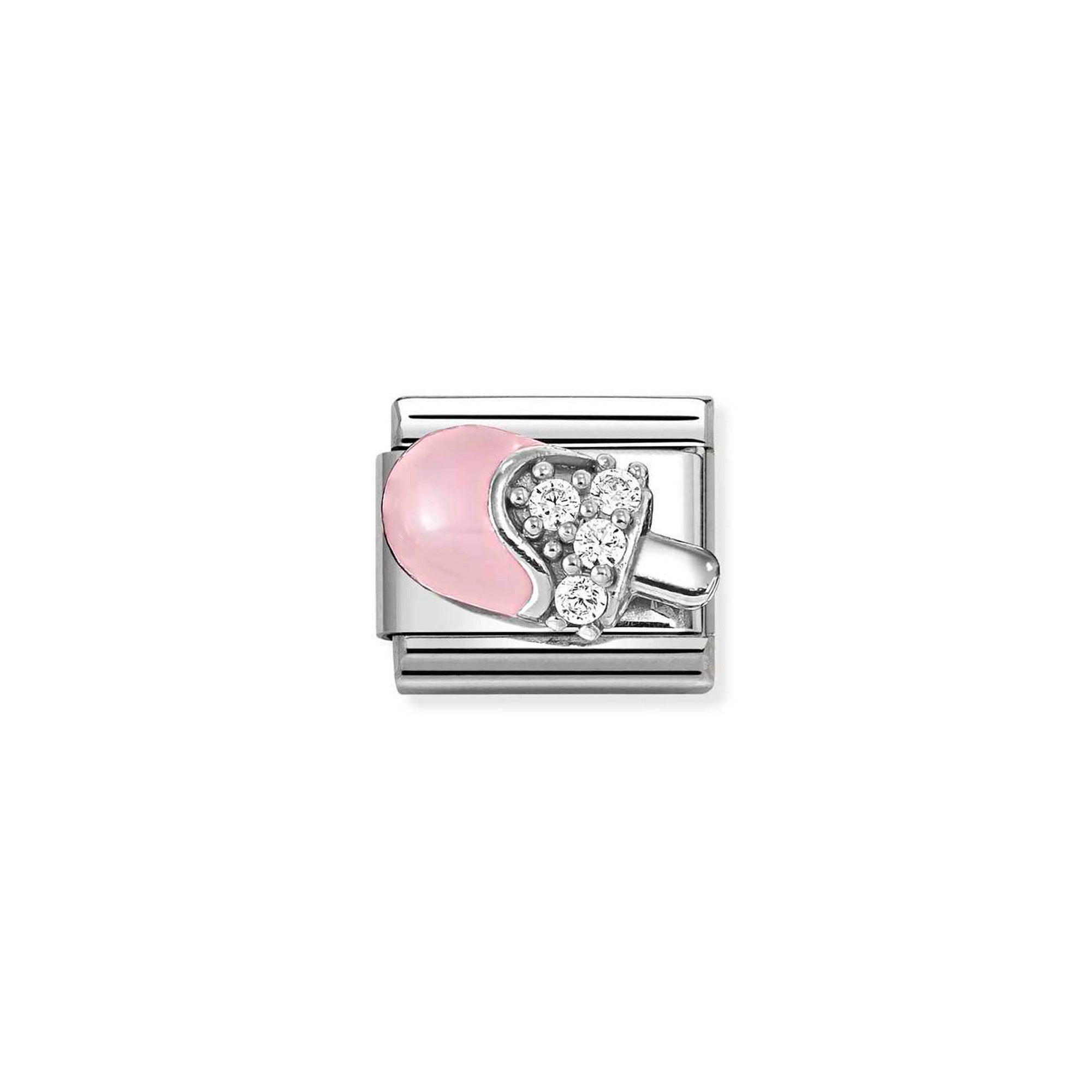 Charm, Composable Classic Link, Pink Ice Lolly CZ