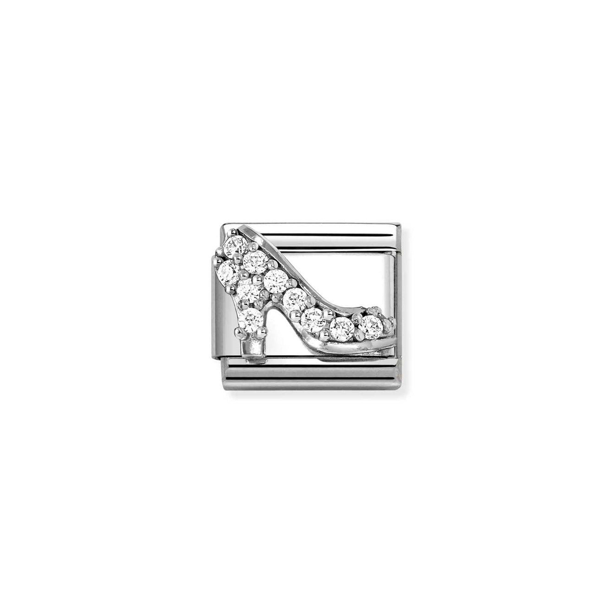 Charm, Composable Classic Link, High-heeled Shoe, CZ