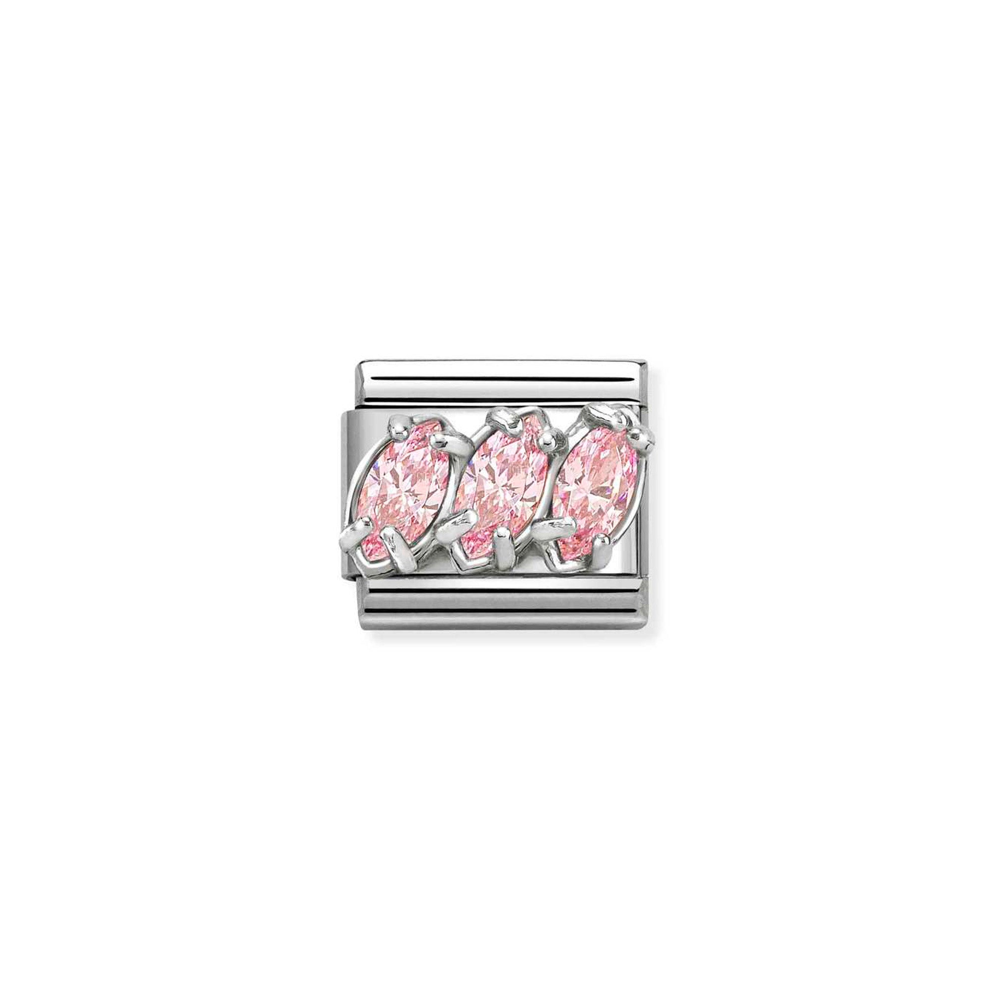Charm, Composable Classic Link, Trilogy Pink CZ