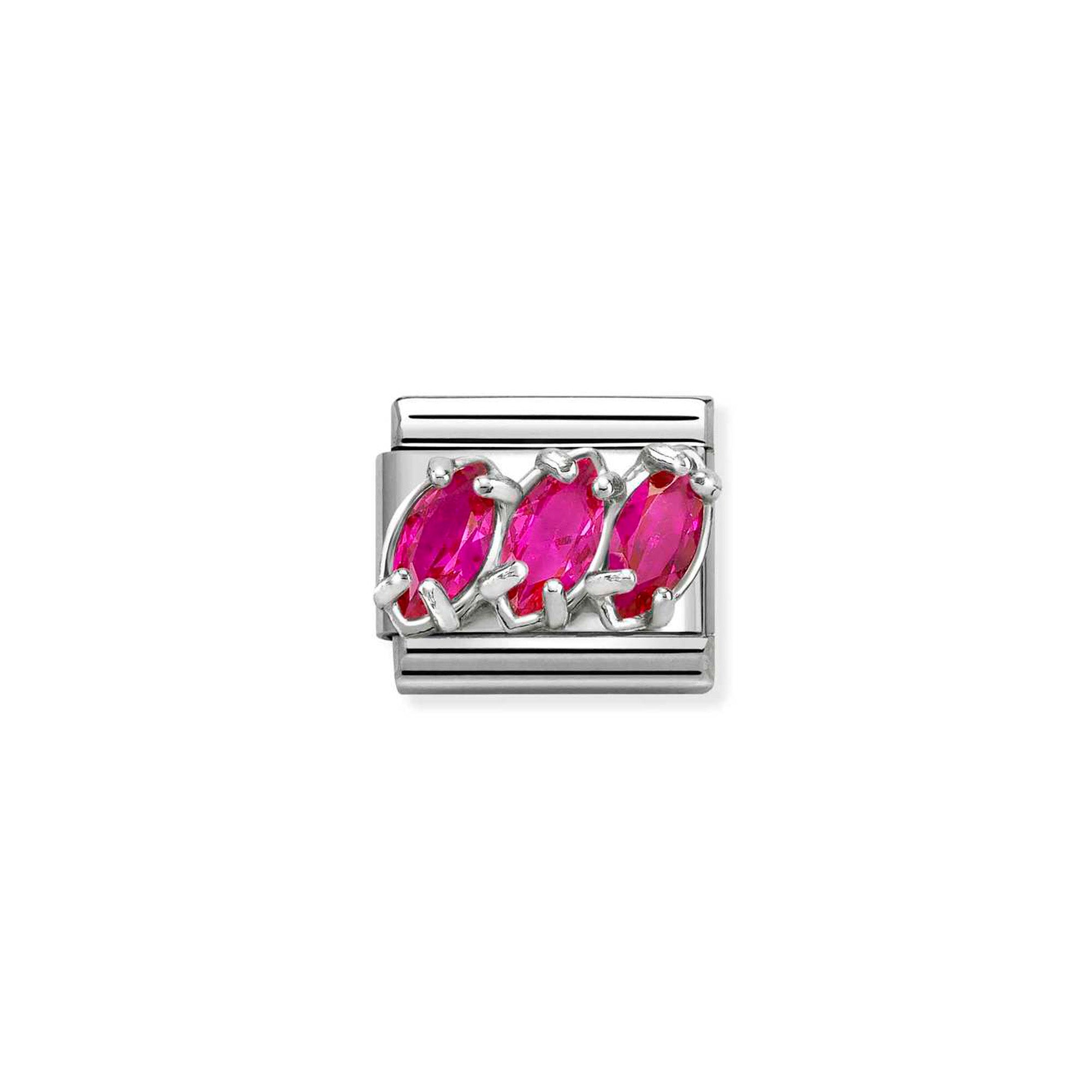 Charm, Composable Classic Link, Trilogy Red CZ