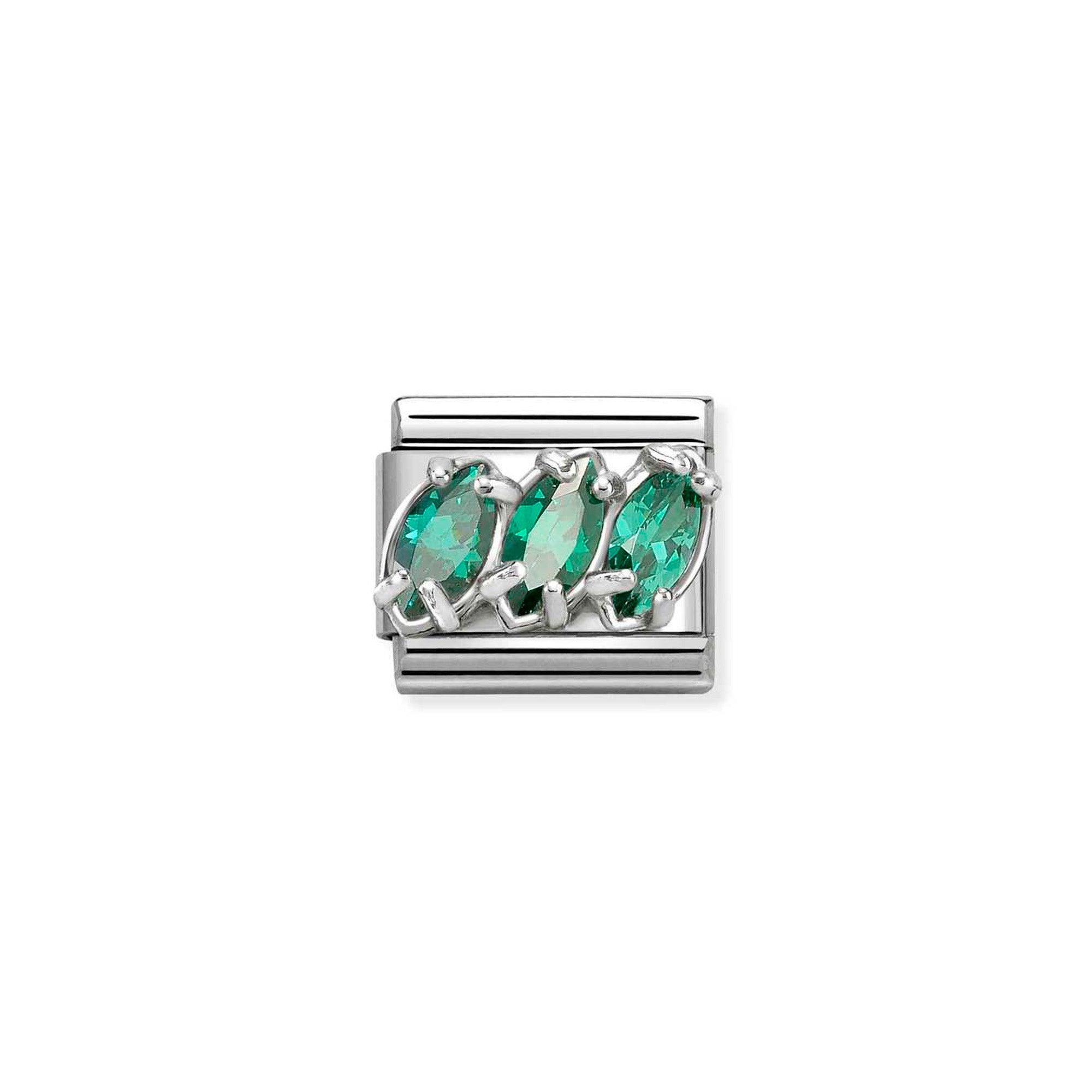 Charm, Composable Classic Link, Trilogy Green CZ