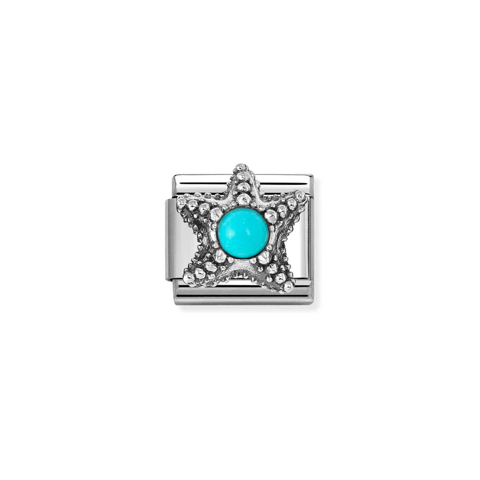 Charm, Composable Classic Link, Starfish, Turquoise