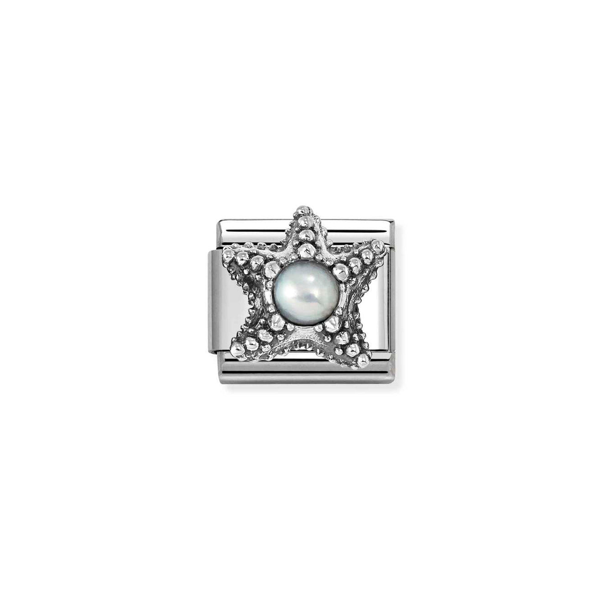 Charm, Composable Classic Link, Starfish, White Pearl
