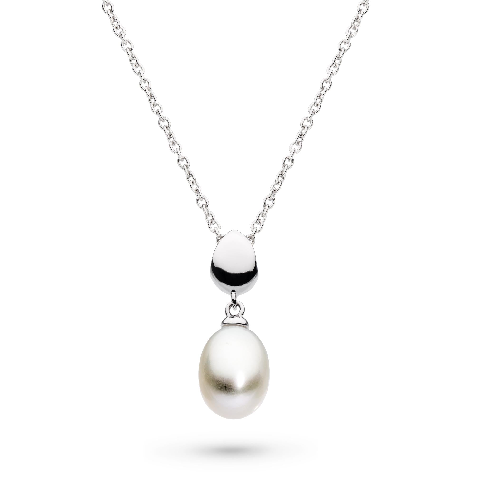 Coast Pebble Pearl Droplet Necklace