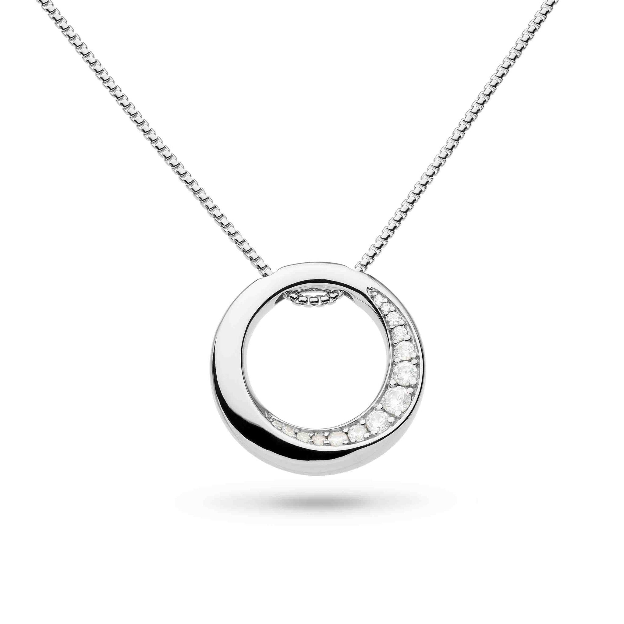 Bevel Cirque Pave Necklace
