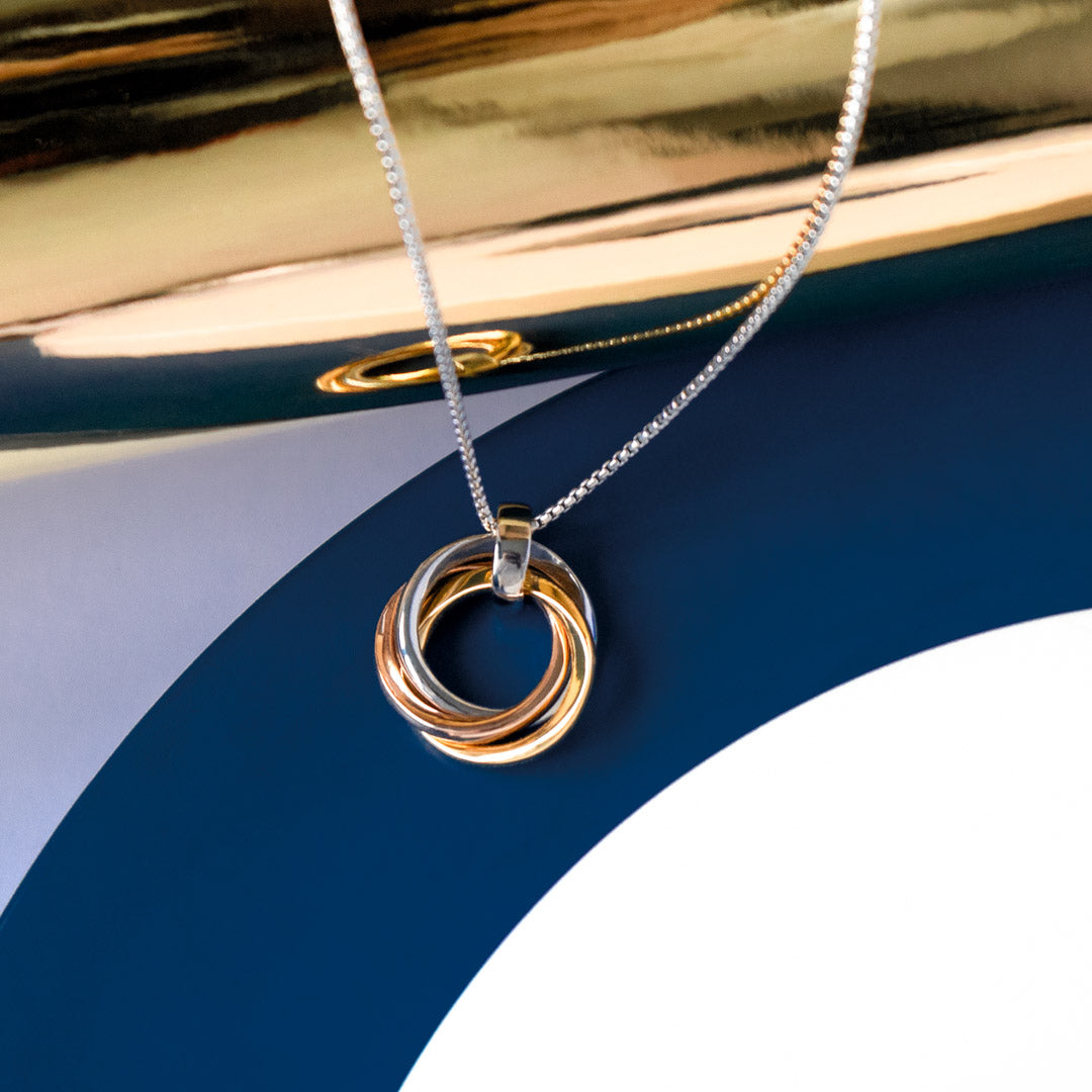 Bevel Trilogy Golds Necklace