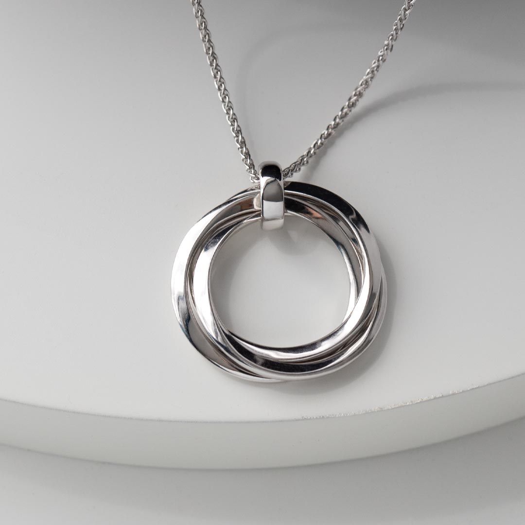Bevel Trilogy Grande Link Slider Necklace