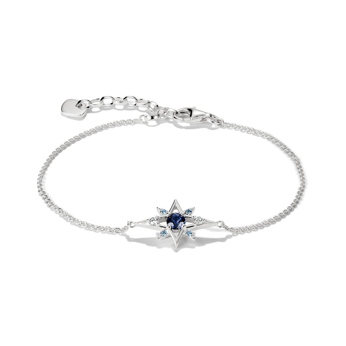 THOMAS SABO Midnight Sky Sterling Silver Star Bracelet with Blue Stones