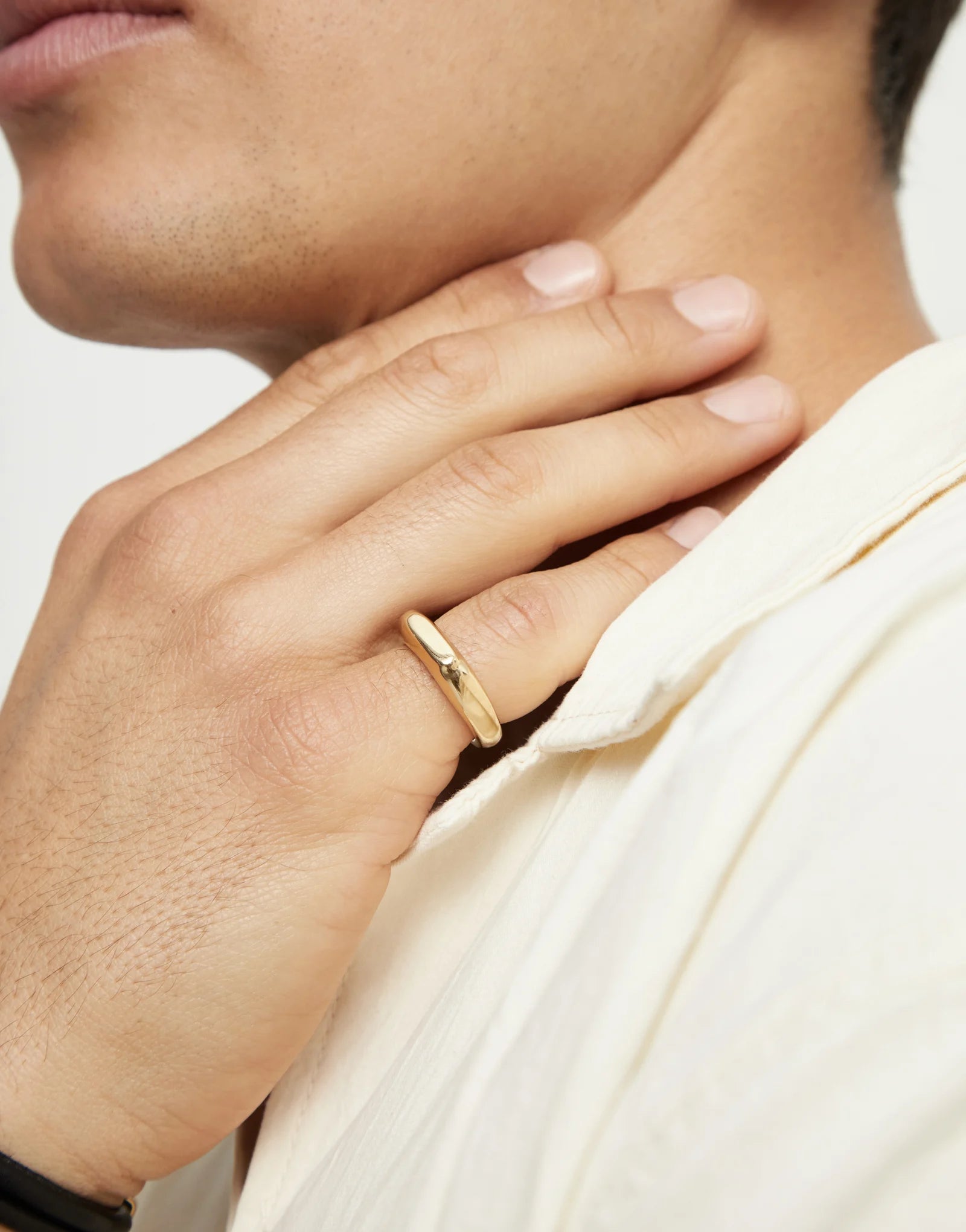 Gold Geometric Ring - Size 23