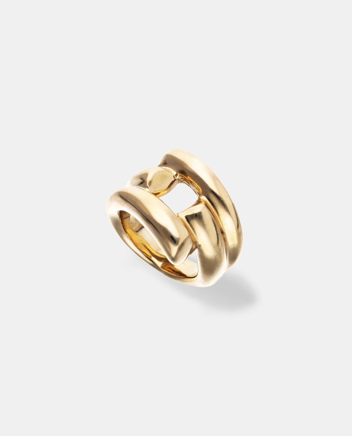 Gold-Tone Four-Loop Organic Ring