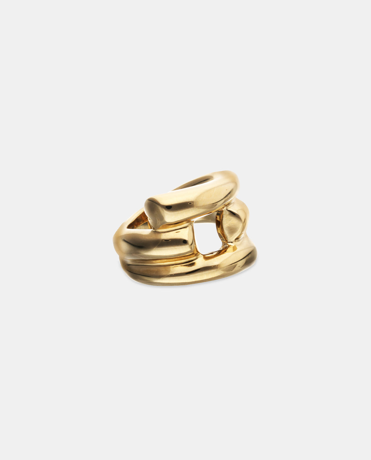 Gold-Tone Four-Loop Organic Ring
