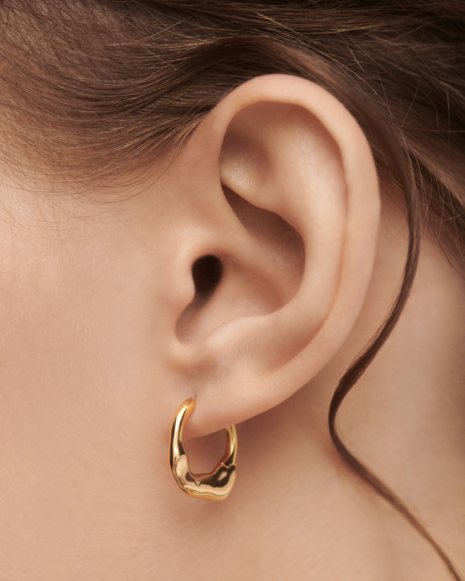 Mini Magma 18k Gold-Plated Hoops