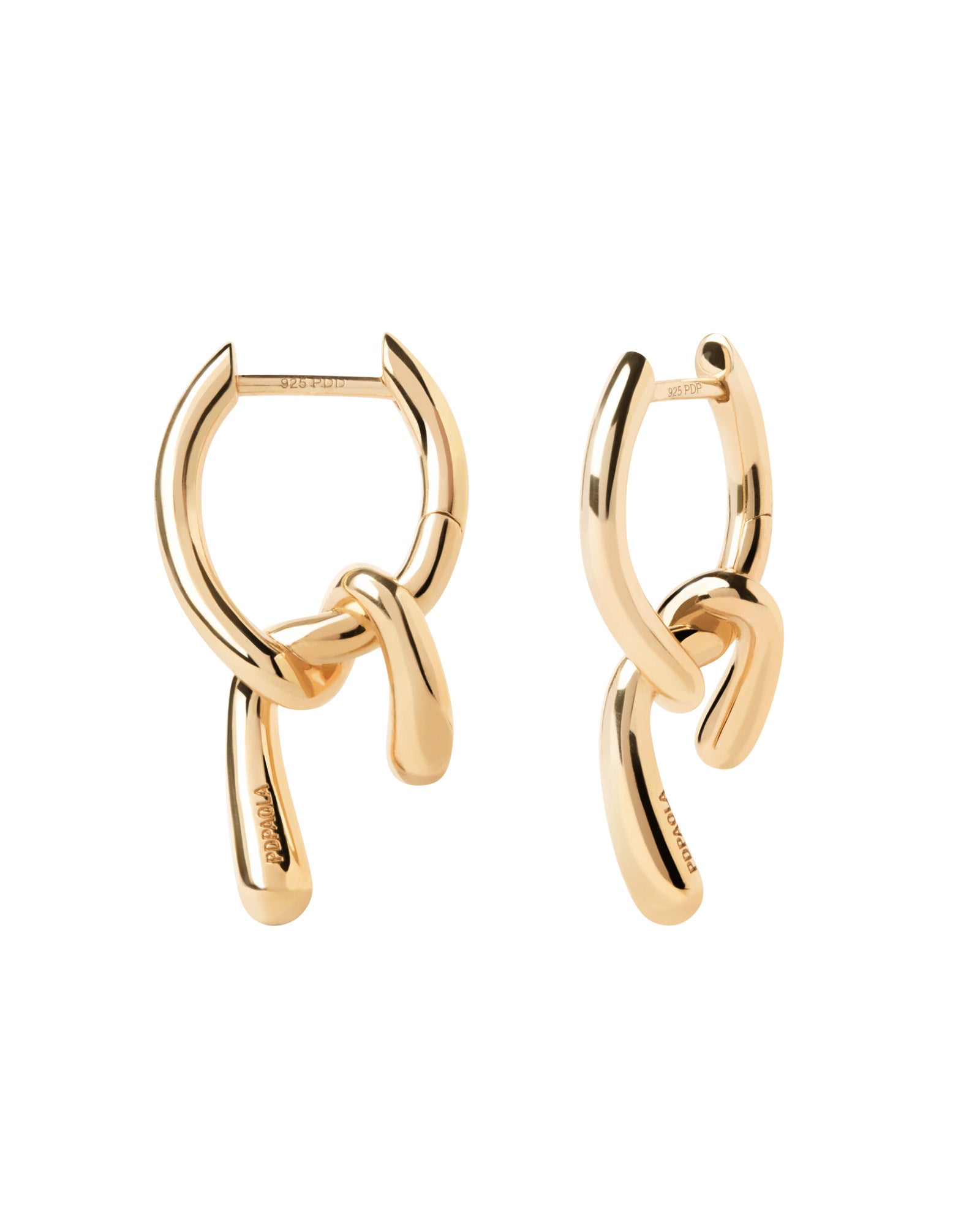Mini Twist 18k Gold-Plated Hoops