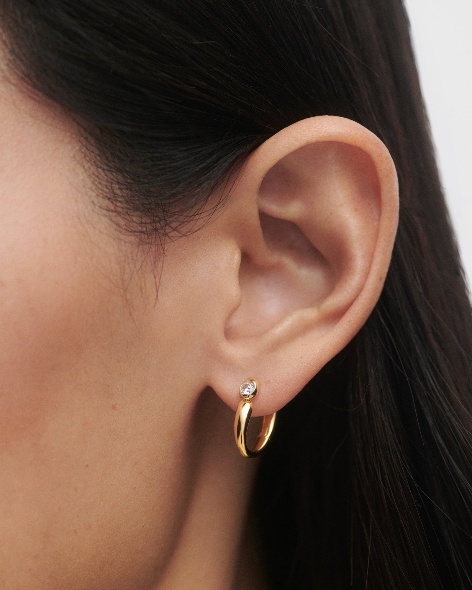 Becca 18k Gold-Plated Hoops