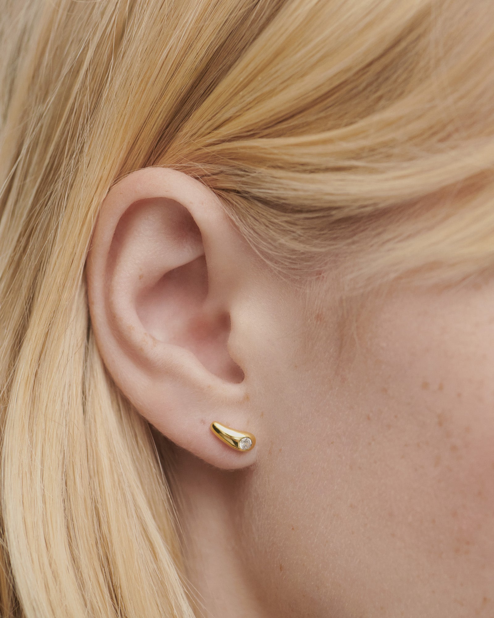 Serena 18k Gold-Plated Stud Earrings