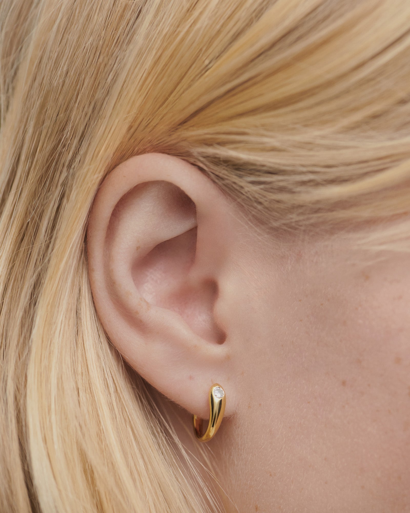 Serena 18k Gold-Plated Hoops