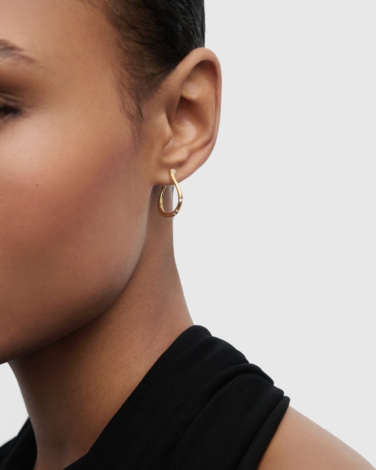 Air 18k Gold-Plated Mini Hoops