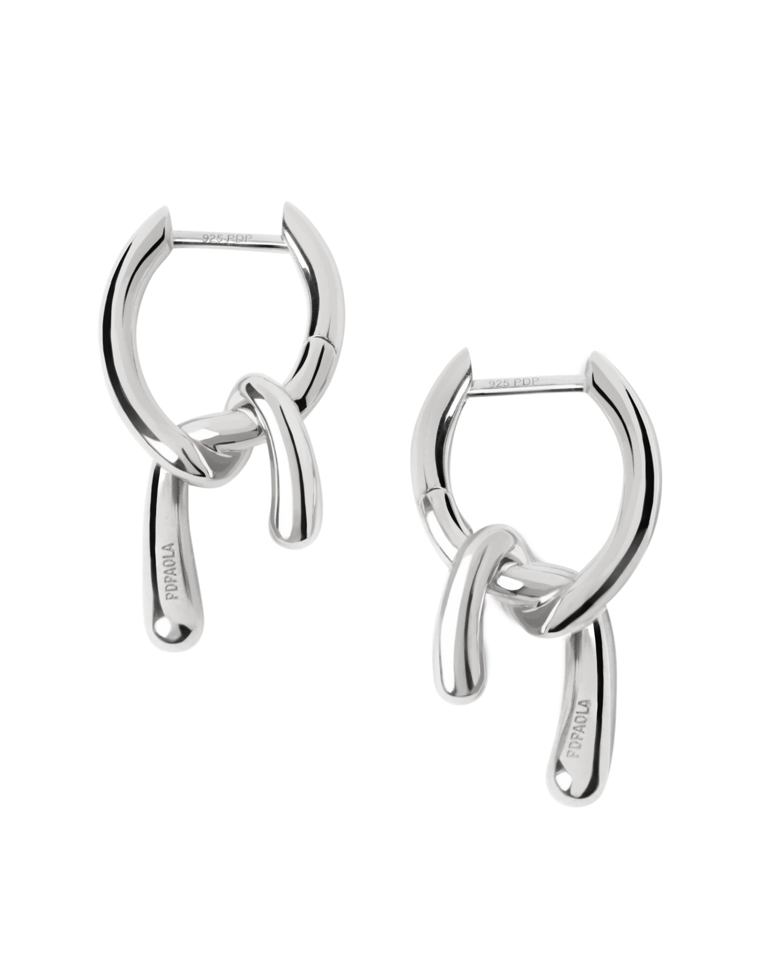 Mini Twist Silver Hoops