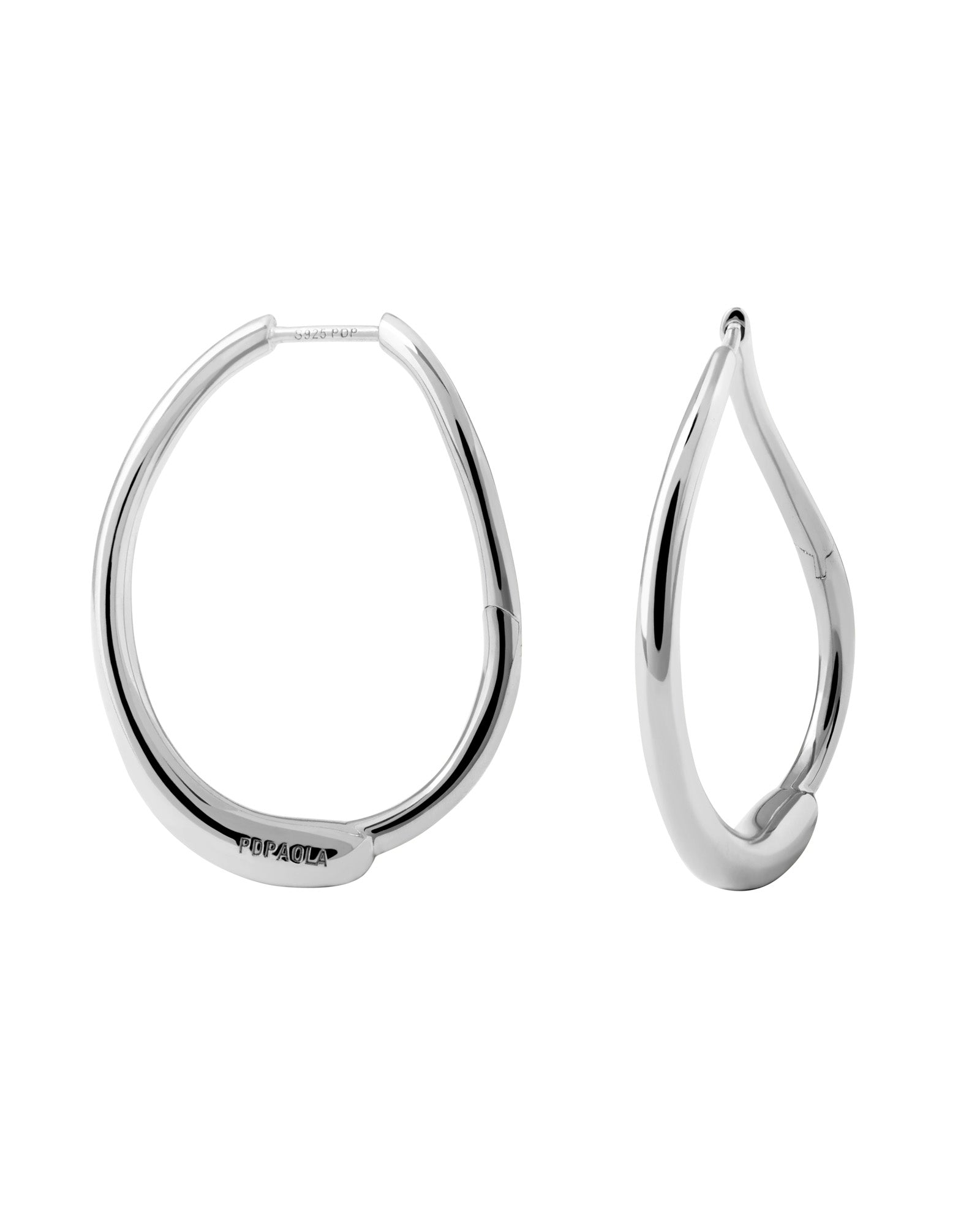 Halo Silver Hoops