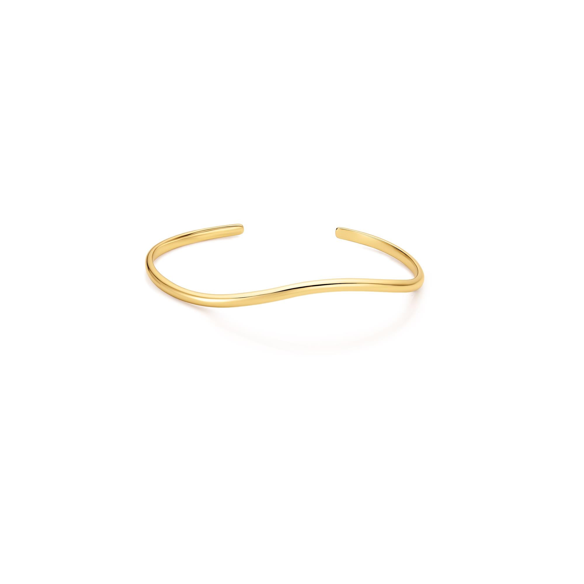 Gold Wave Cuff Bracelet