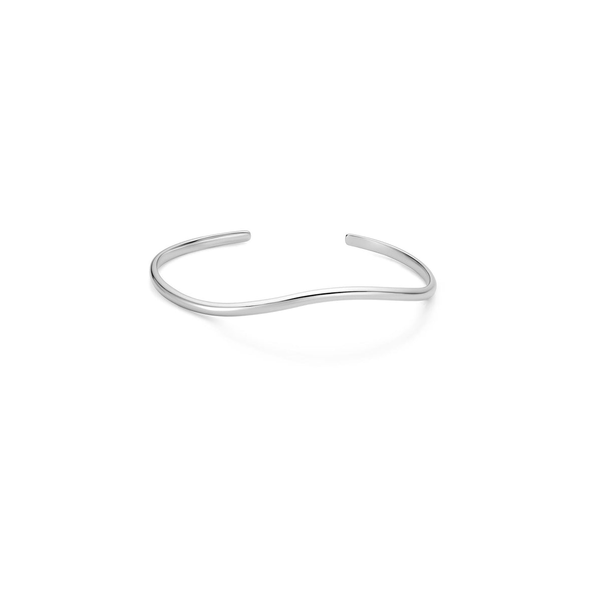 Silver Wave Cuff Bracelet
