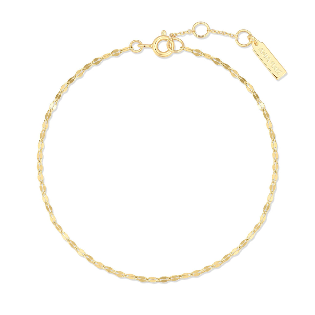 Gold Textured Chain Bracelet