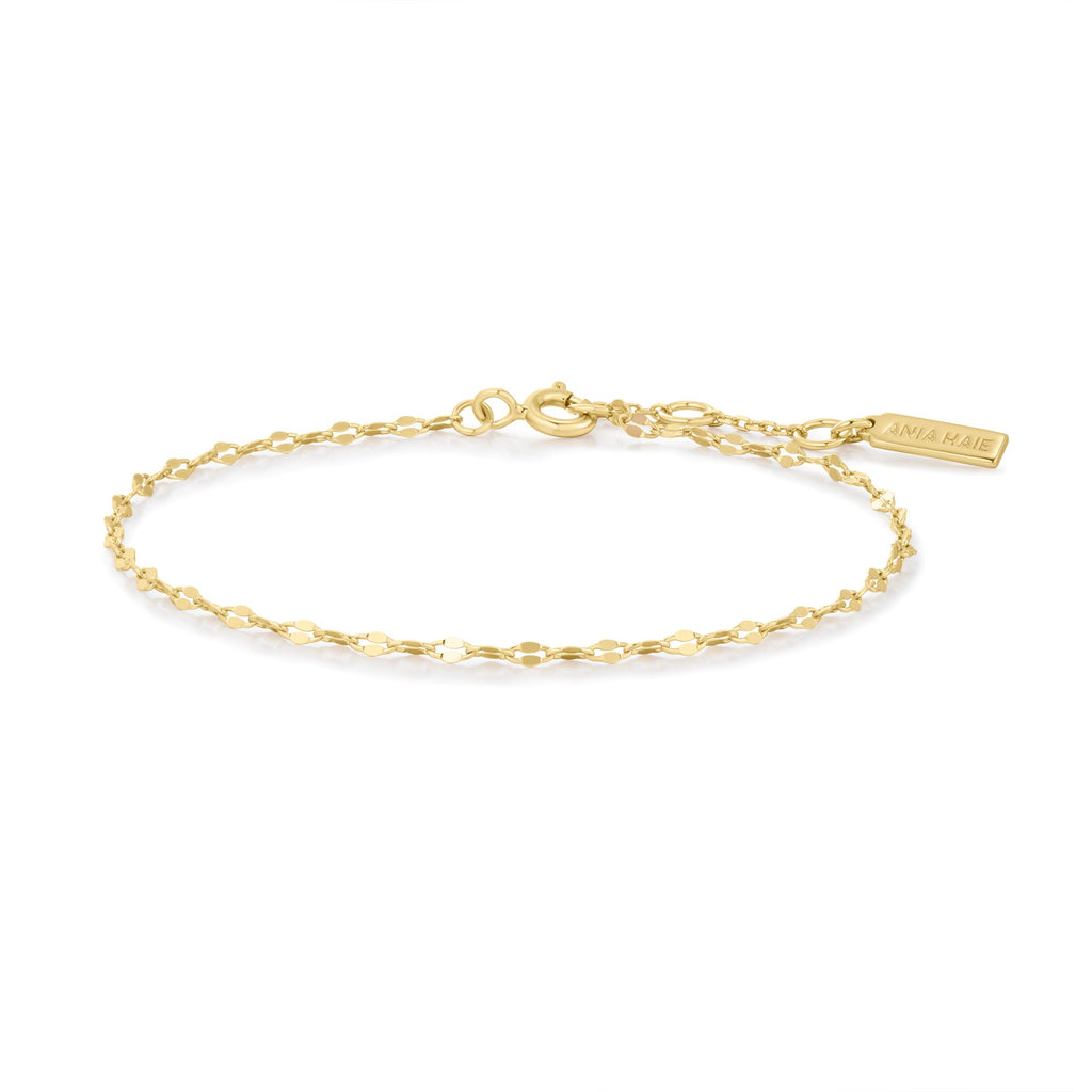 Gold Textured Chain Bracelet