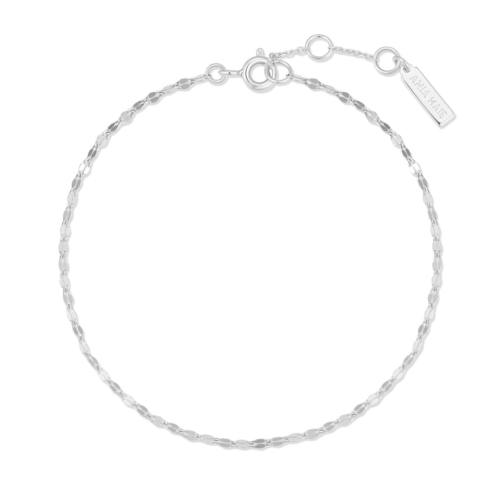Silver Textured Chain Bracelet