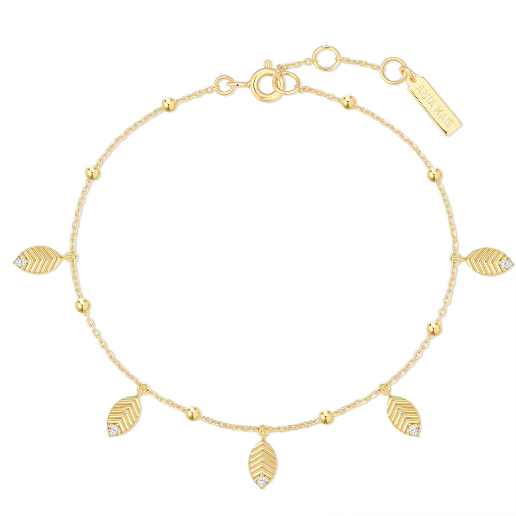 Gold Leaf Station Bracelet
